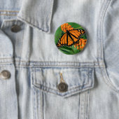 Badge Rond 5 Cm papillon de monarque de papillons (En situation)