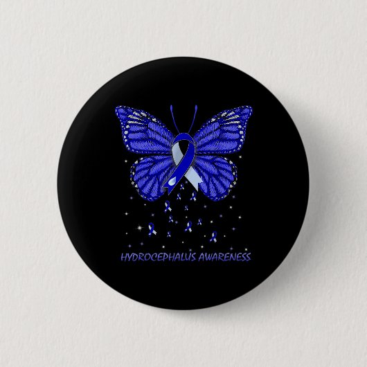 Badge Rond 5 Cm Papillon de sensibilisation (Devant)