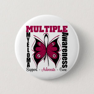 Badge Rond 5 Cm Papillon de sensibilisation au myélome multiple