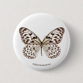 Badge Rond 5 Cm Papillon de tigre de châtaigne (Devant)