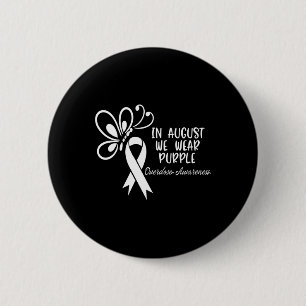 Badge Rond 5 Cm Papillon En Août Nous Portons Violet Overdose