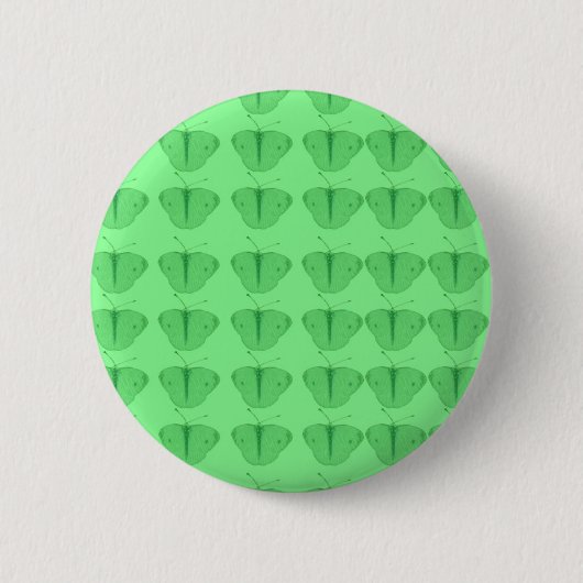 Badge Rond 5 Cm Papillon en vert (Devant)