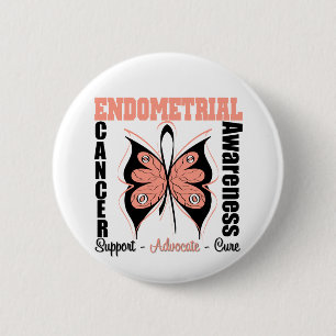 Badge Rond 5 Cm Papillon endométrial de conscience
