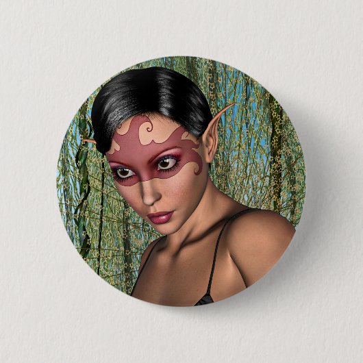Badge Rond 5 Cm Papillon Fée (Devant)