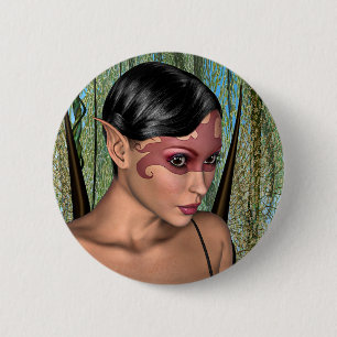 Badge Rond 5 Cm Papillon Fée