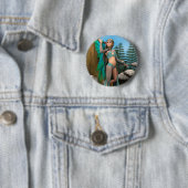 Badge Rond 5 Cm Papillon Fée (En situation)