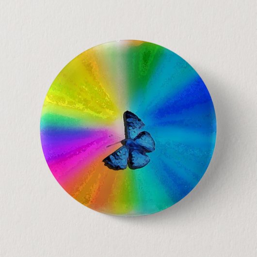 Badge Rond 5 Cm papillon impressionnant (Devant)