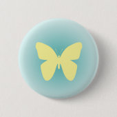 Badge Rond 5 Cm Papillon jaune (Devant)