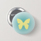 Badge Rond 5 Cm Papillon jaune (Devant & derrière)