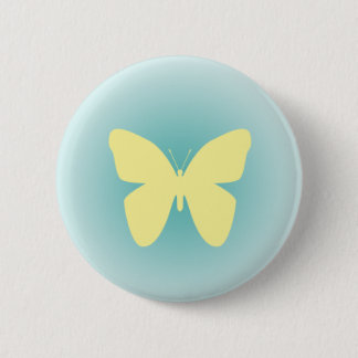 Badge Rond 5 Cm Papillon jaune