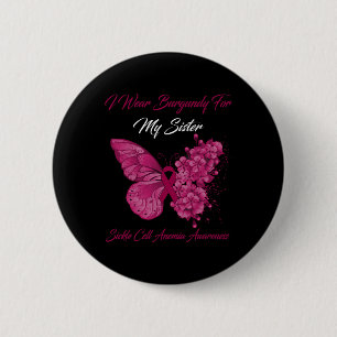 Badge Rond 5 Cm Papillon Je Porte La Bourgogne Pour Ma Soeur Fauci