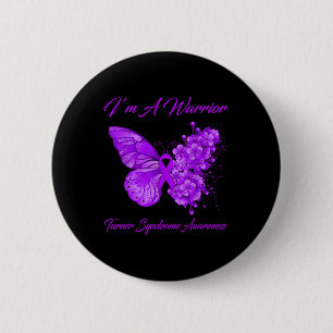 Badge Rond 5 Cm Papillon Je suis un guerrier Tourner Syndrome Sens