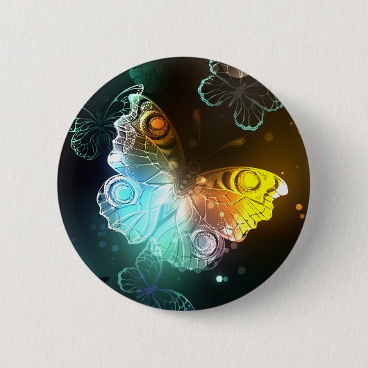 Badge Rond 5 Cm Papillon lumineux et papillons de nuit (Devant)