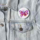Badge Rond 5 Cm Papillon magique (En situation)