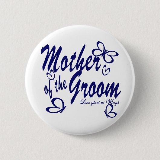 Badge Rond 5 Cm Papillon/Mère de la chambre (Devant)