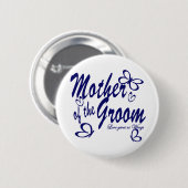 Badge Rond 5 Cm Papillon/Mère de la chambre (Devant & derrière)