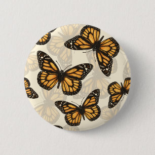 Badge Rond 5 Cm Papillon monarque