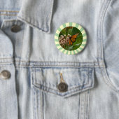Badge Rond 5 Cm Papillon monarque (En situation)