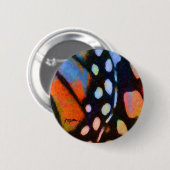 Badge Rond 5 Cm Papillon monarque (Devant & derrière)