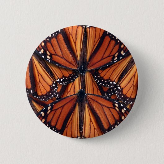 Badge Rond 5 Cm papillon monarque (Devant)