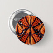 Badge Rond 5 Cm papillon monarque (Devant & derrière)