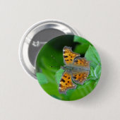 Badge Rond 5 Cm Papillon orange (Devant & derrière)