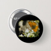 Badge Rond 5 Cm Papillon orange (Devant & derrière)
