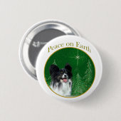 Badge Rond 5 Cm Papillon Peace (Devant & derrière)