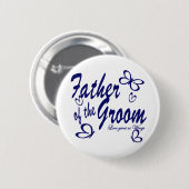 Badge Rond 5 Cm Papillon/Père de la chambre (Devant & derrière)