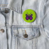 Badge Rond 5 Cm papillon pourpre (En situation)