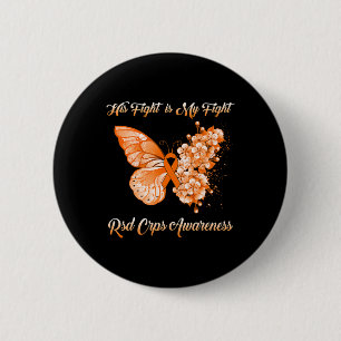 Badge Rond 5 Cm Papillon Son combat est mon combat Rsd Crps sensib