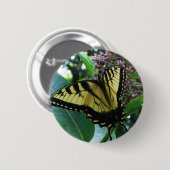 Badge Rond 5 Cm Papillon Swallowtail I sur Milkweed à Shenandoah (Devant & derrière)