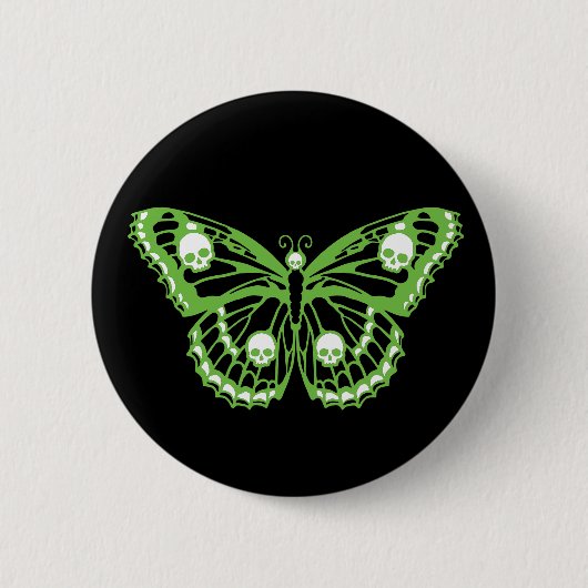 Badge Rond 5 Cm Papillon toxique (Devant)