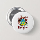 Badge Rond 5 Cm Papillon Ukraine (Devant & derrière)