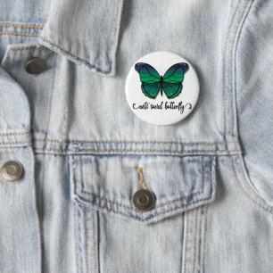 Badge Rond 5 Cm Papillon vert anti-social