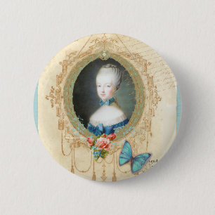 Badge Rond 5 Cm Papillon Young Marie Antoinette Art Imprimer