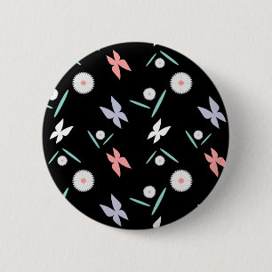 Badge Rond 5 Cm Papillons