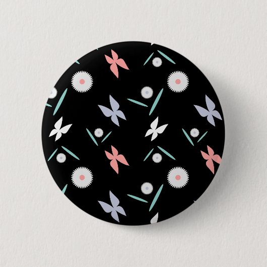 Badge Rond 5 Cm Papillons (Devant)