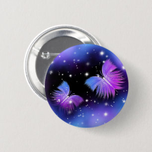 Badge Rond 5 Cm Papillons de l'Imaginaire spatial Cosmique