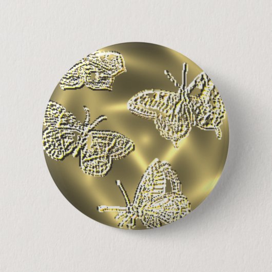 BADGE ROND 5 CM PAPILLONS D'OR (Devant)