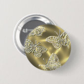 BADGE ROND 5 CM PAPILLONS D'OR (Devant & derrière)
