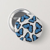 Badge Rond 5 Cm Papillons morpho bleu (Devant & derrière)