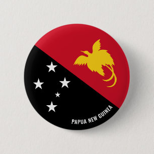 Badge Rond 5 Cm Papouasie-Nouvelle-Guinée Drapeau charmant patriot