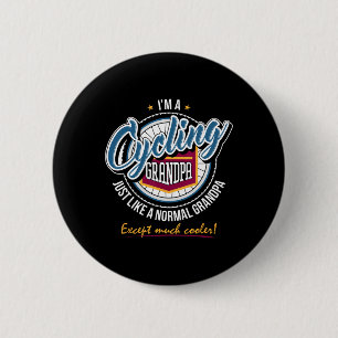 Badge Rond 5 Cm Papy cycliste drôle de vélo de montagne cadeau de
