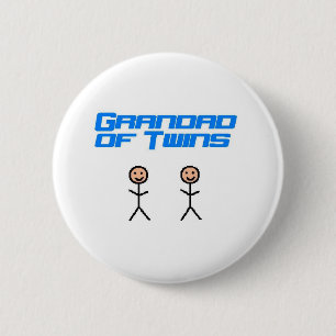Badge Rond 5 Cm papy des jumeaux