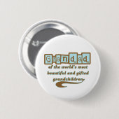 Badge Rond 5 Cm Papy des petits-enfants doués (Devant & derrière)
