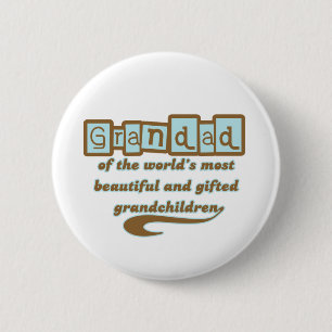 Badge Rond 5 Cm Papy des petits-enfants doués