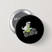 Badge Rond 5 Cm Pâques Jour T Rex Dino Monter Un Monster Camion Ga (Devant & derrière)