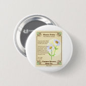 Badge Rond 5 Cm Paquet de semences Shasta Daisy (Devant & derrière)