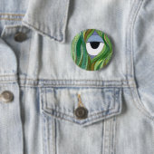 Badge Rond 5 Cm Par le Pin de regard d'herbe (En situation)